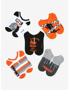 Child's Play Chucky Icons Orange No-Show Socks 5 Pair, , hi-res
