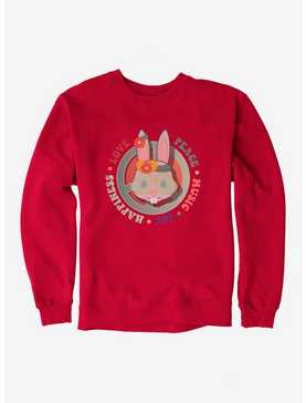 emoji Hippie Bunny Sweatshirt, , hi-res