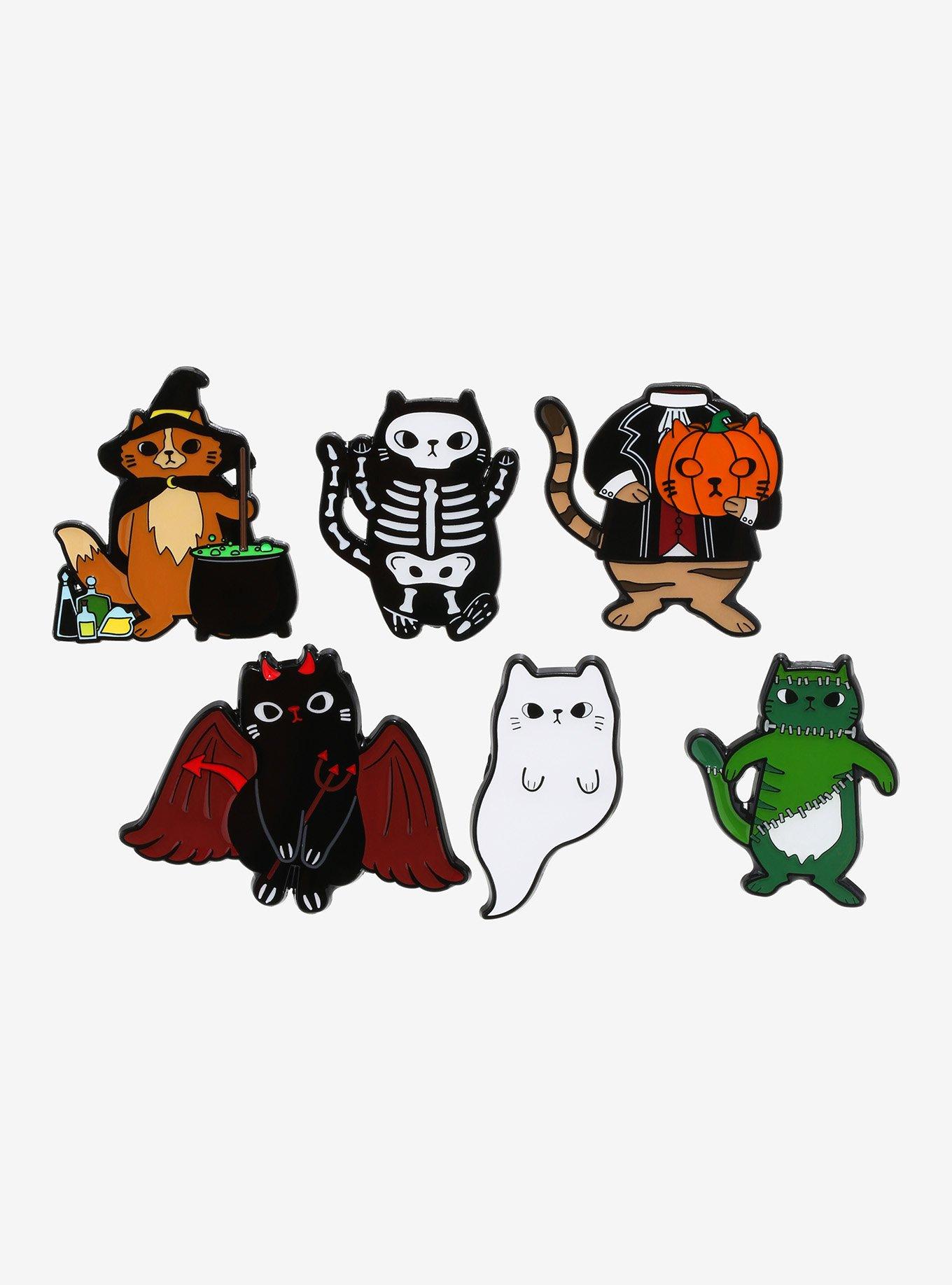 Horror Cats Blind Box Enamel Pin, , hi-res
