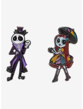 Plus Size Loungefly The Nightmare Before Christmas Jack & Sally Dapper Enamel Pin Set, , hi-res
