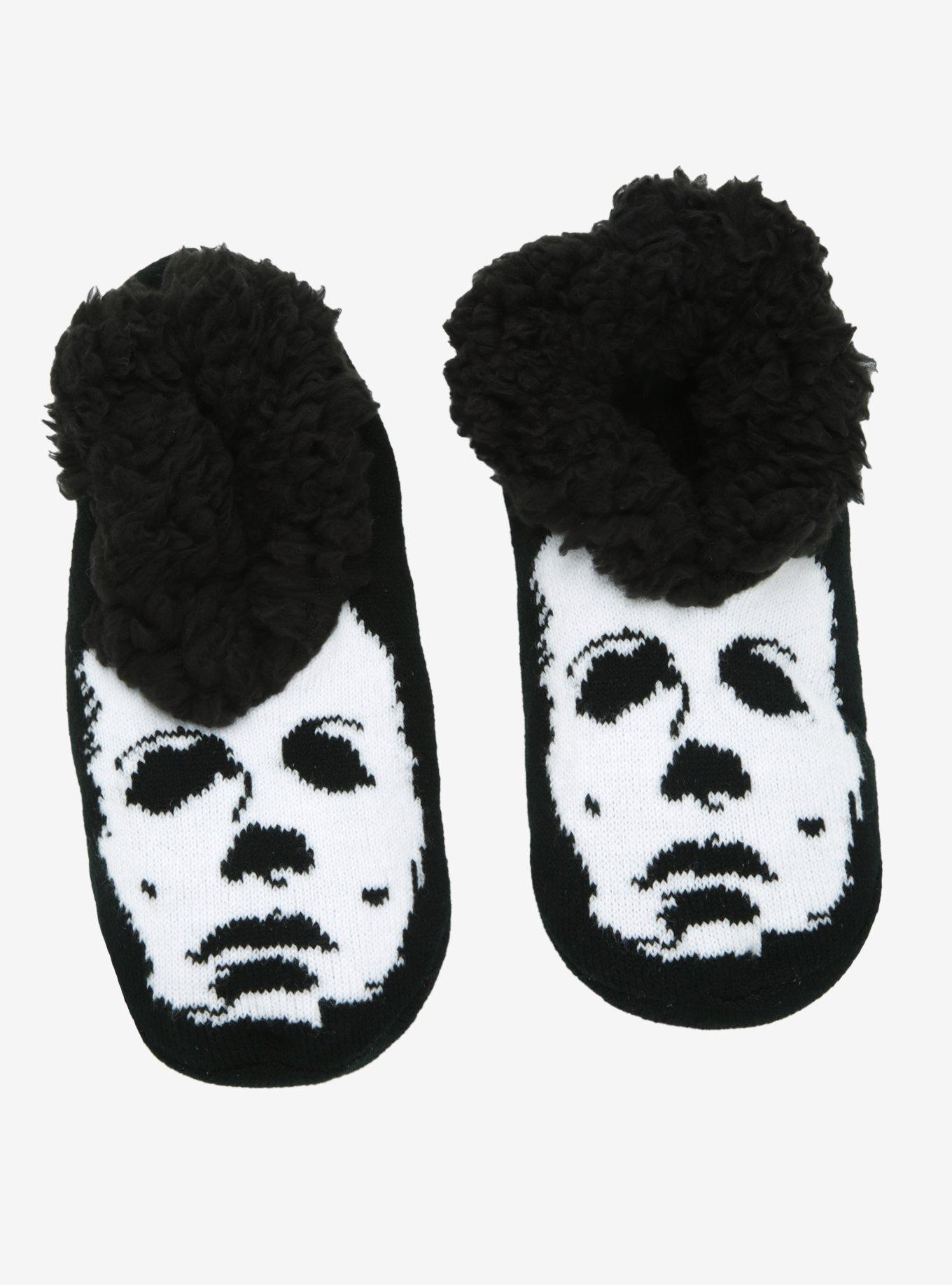 Halloween Michael Myers Face Cozy Slipper Socks