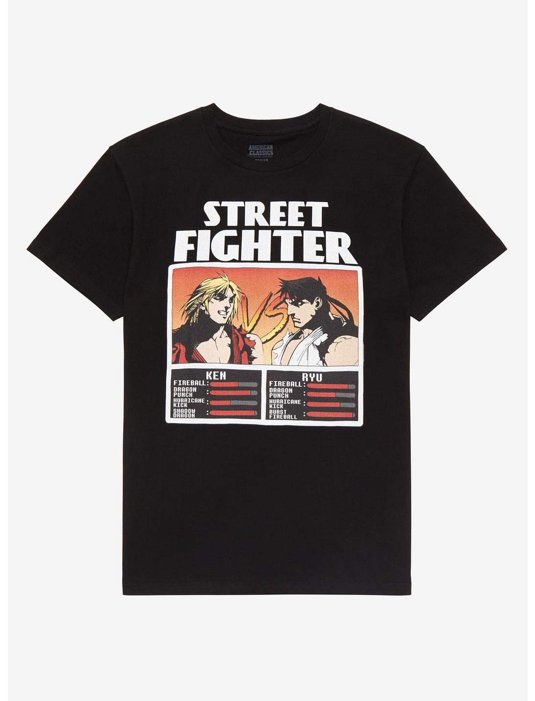 Street Fighter Ken & Ryu Arcade Game T-Shirt - BoxLunch Exclusive , BLACK, hi-res