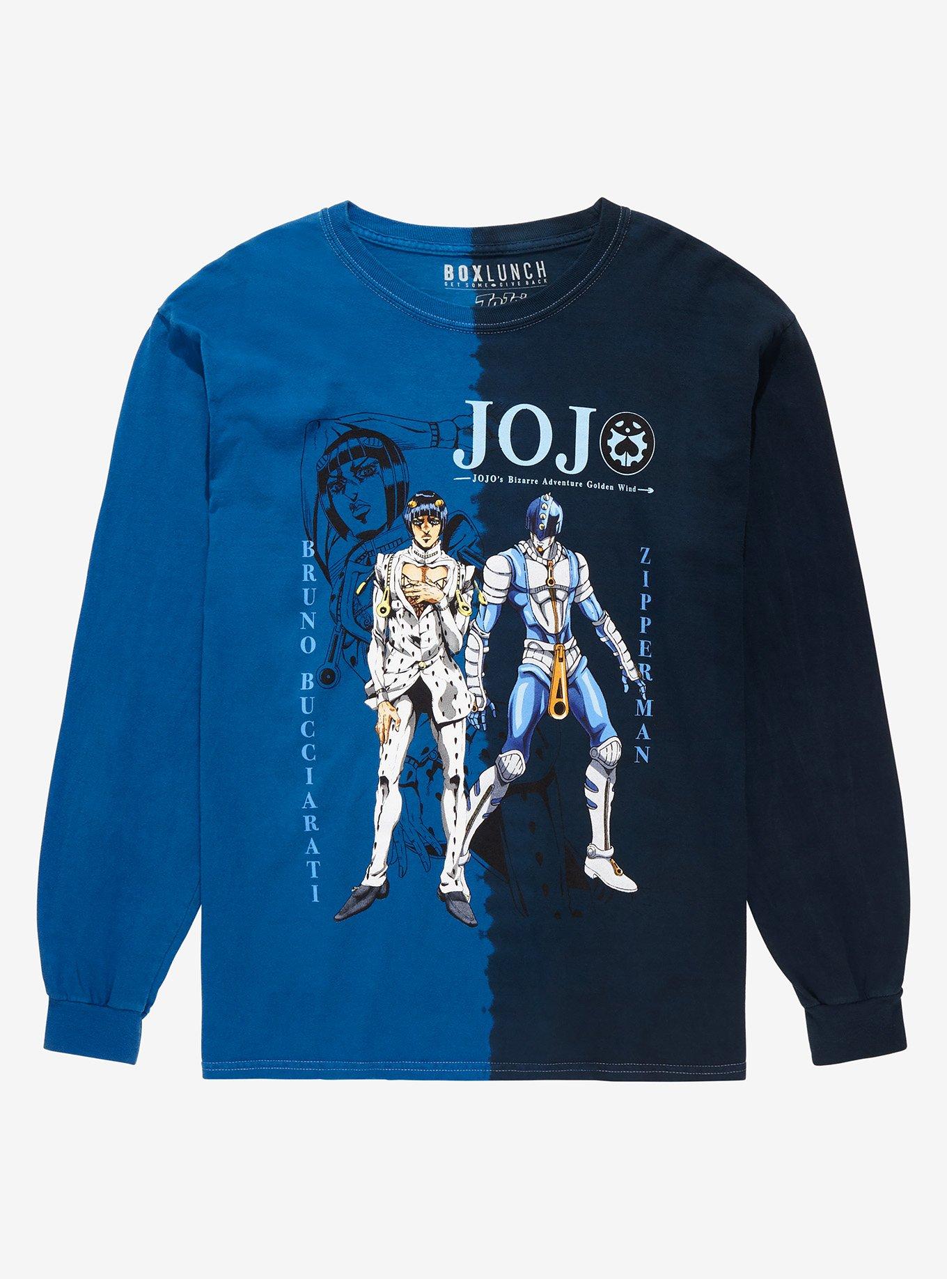 JoJo's Bizarre Adventure Bruno & Zipper Man Portraits Split-Dye Long Sleeve T-Shirt - BoxLunch Exclusive, TIE DYE, hi-res