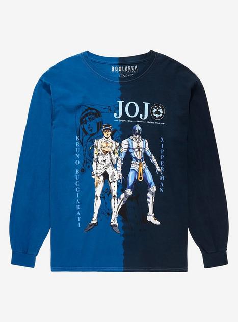 T-shirt JoJo's Bizarre Adventure Homme XL - Motif Bruno & Zipper Man, Bleu/noir, Parfait état