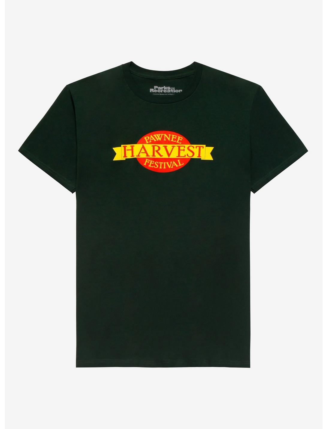 Parks and Recreation Pawnee Harvest Festival T-Shirt - BoxLunch Exclusive , FOREST GREEN, hi-res