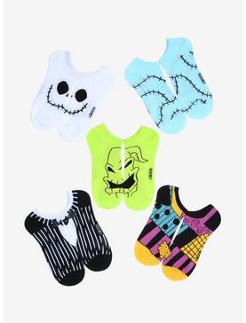 The Nightmare Before Christmas Outfits No-Show Socks 5 Pair, , hi-res