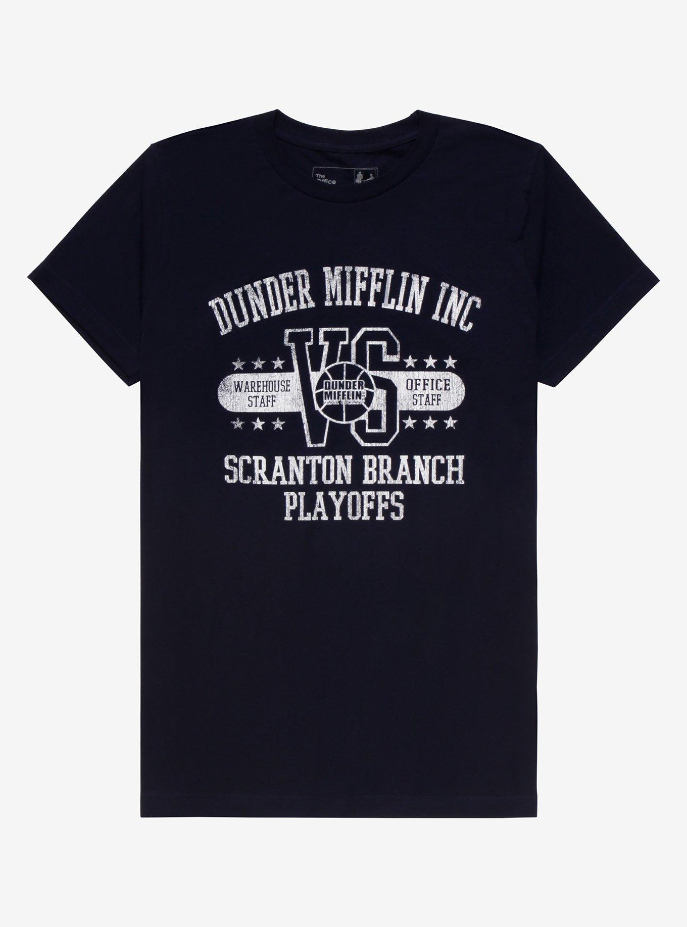 The Office Scranton Branch Playoffs Collegiate T-Shirt - BoxLunch Exclusive, NAVY, hi-res