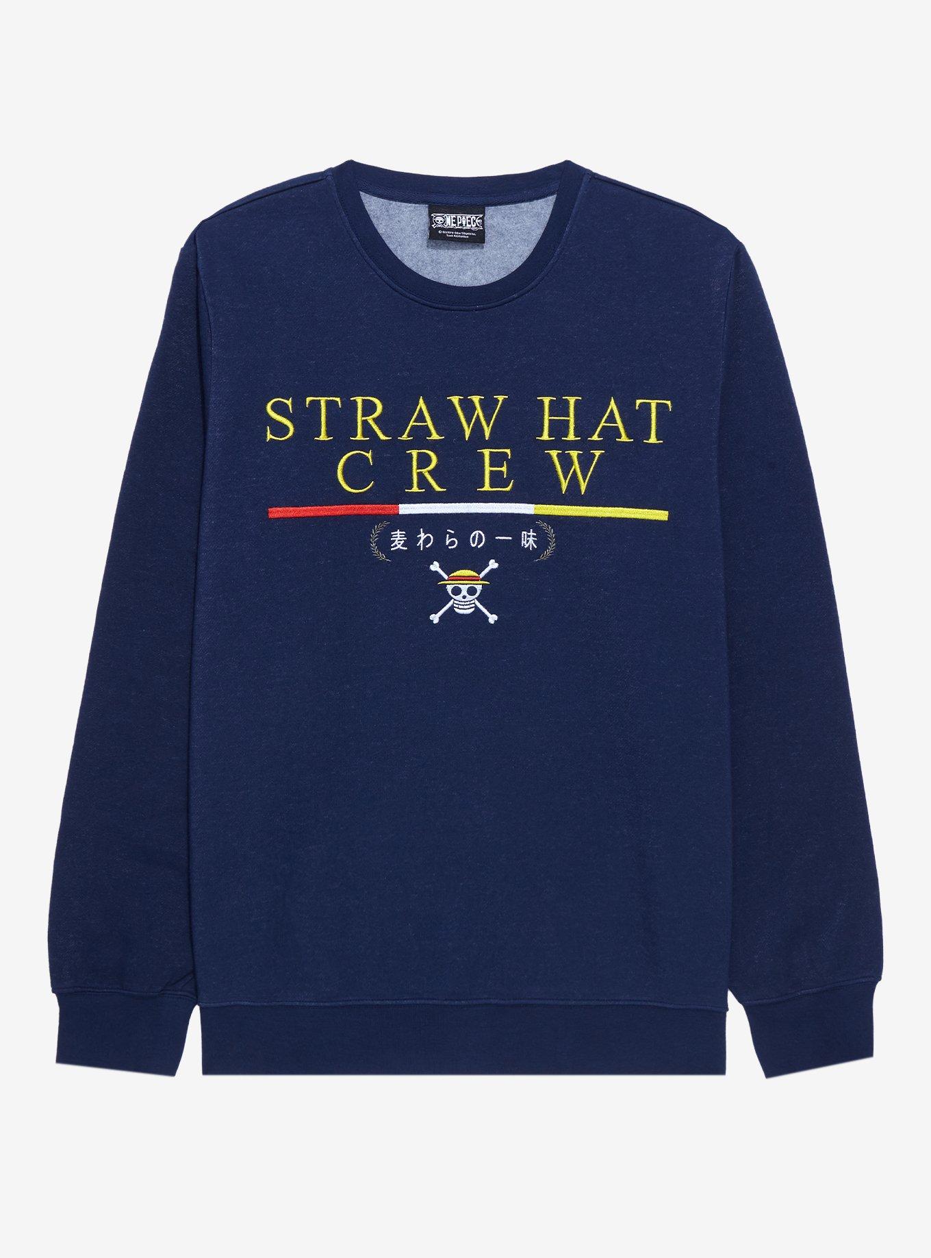 One Piece Straw Hat Crew Collegiate Crewneck - BoxLunch Exclusive