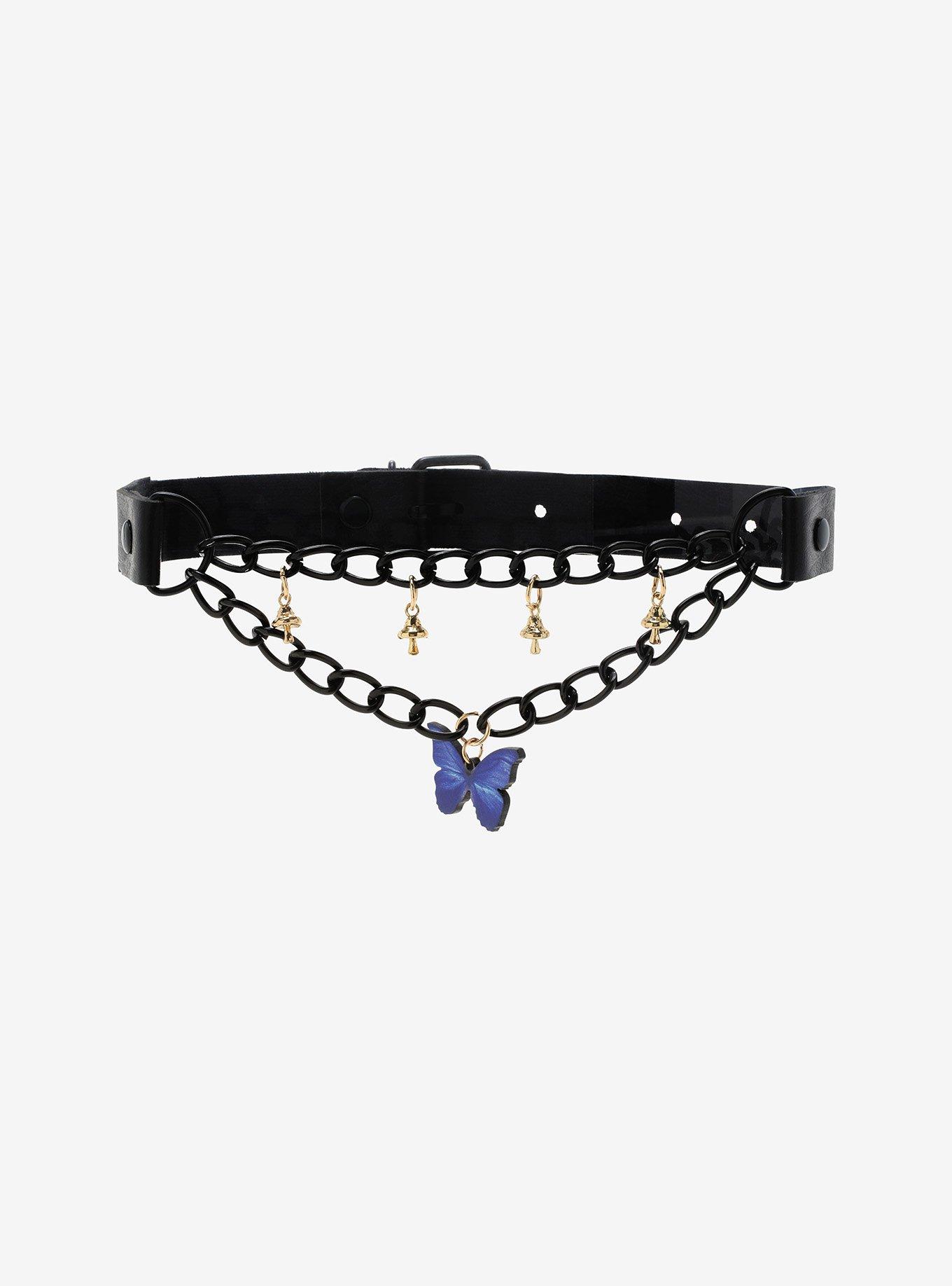 Butterfly Mushroom Chain Choker, , hi-res