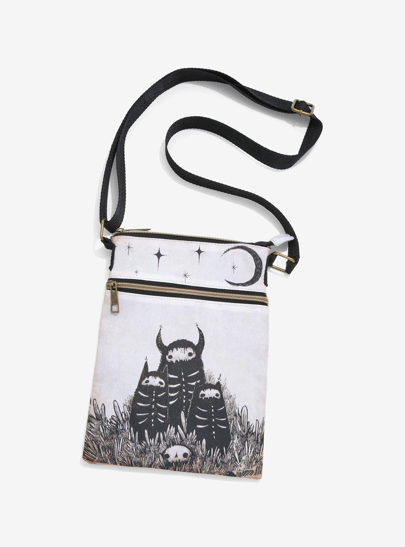 Moon Creature Trio Passport Crossbody Bag By Guild Of Calamity, , hi-res