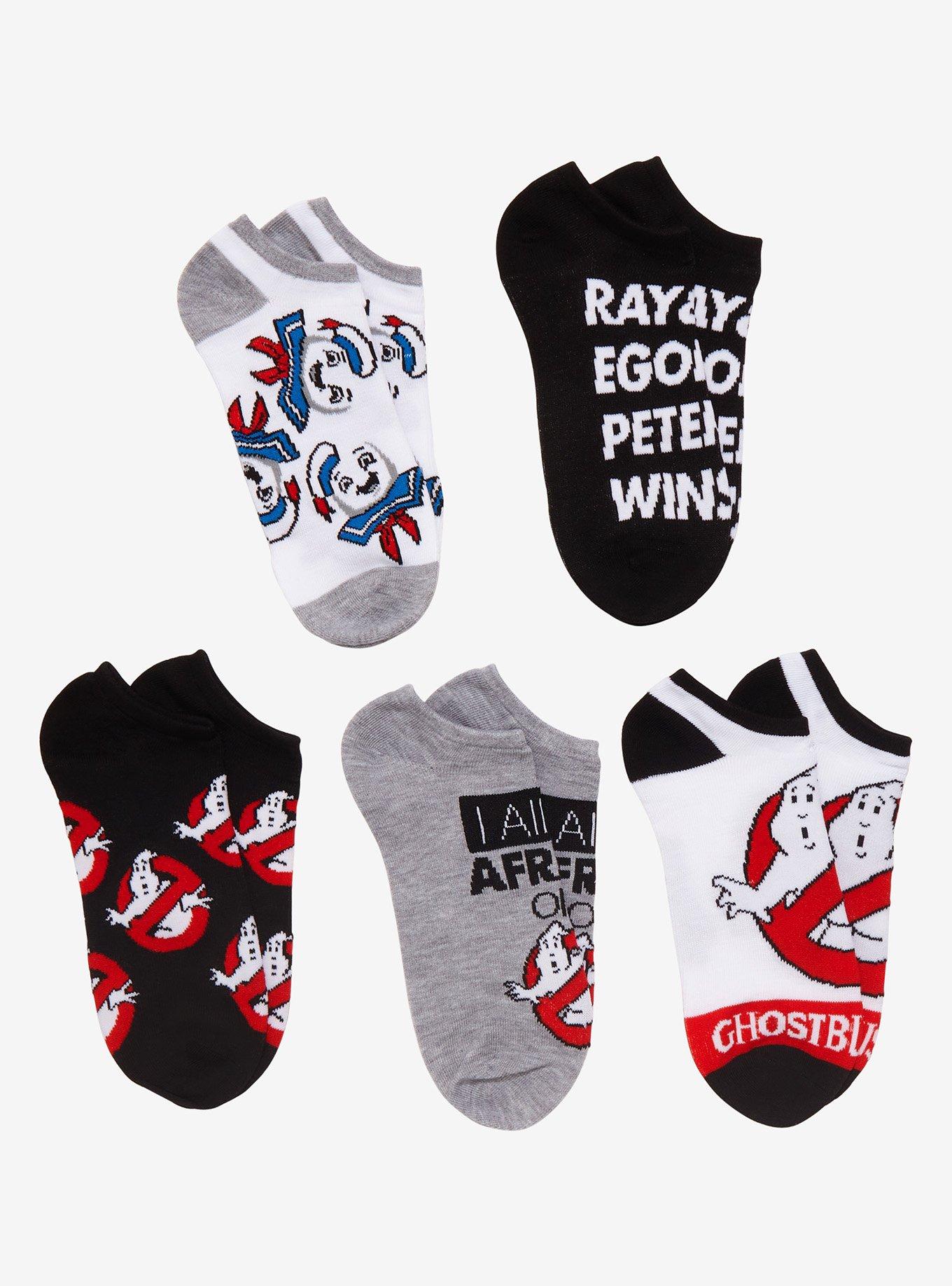 Ghostbusters Logo No-Show Socks 5 Pair, , hi-res
