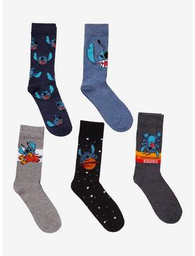 Disney Lilo & Stitch Experiment 626 Crew Socks 5 Pair, , hi-res