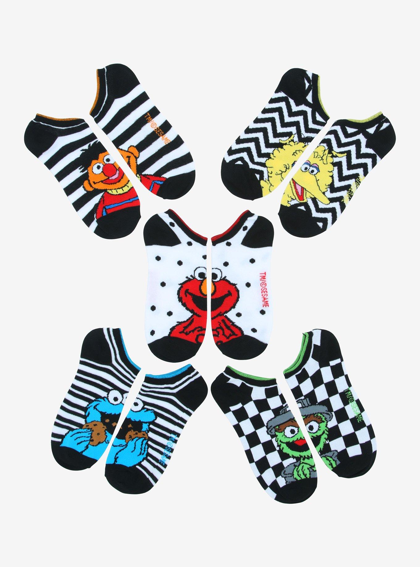 Sesame Street No-Show Socks 5 Pair, , hi-res