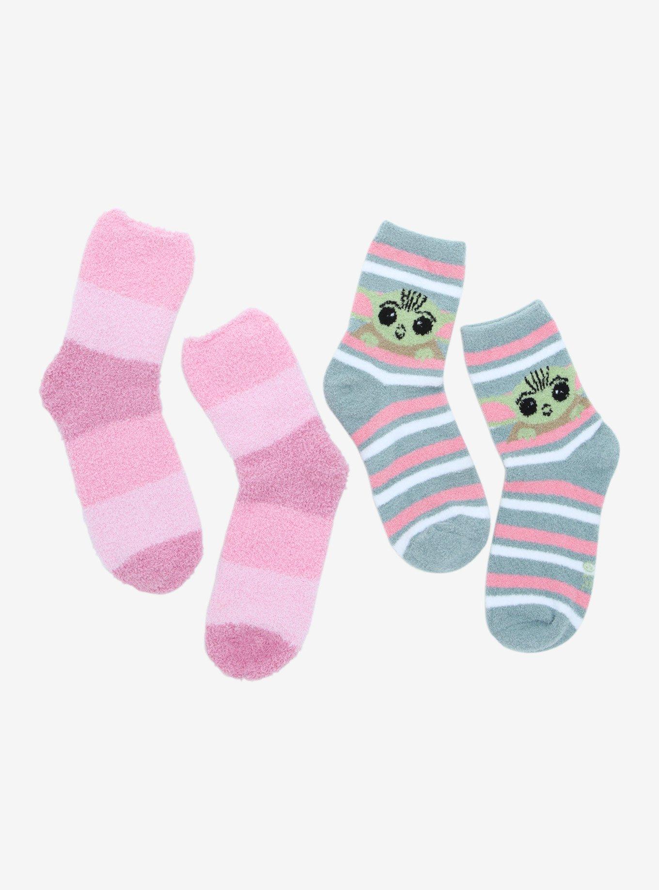Star Wars The Mandalorian Grogu Fuzzy Ankle Socks 2 Pair, , hi-res