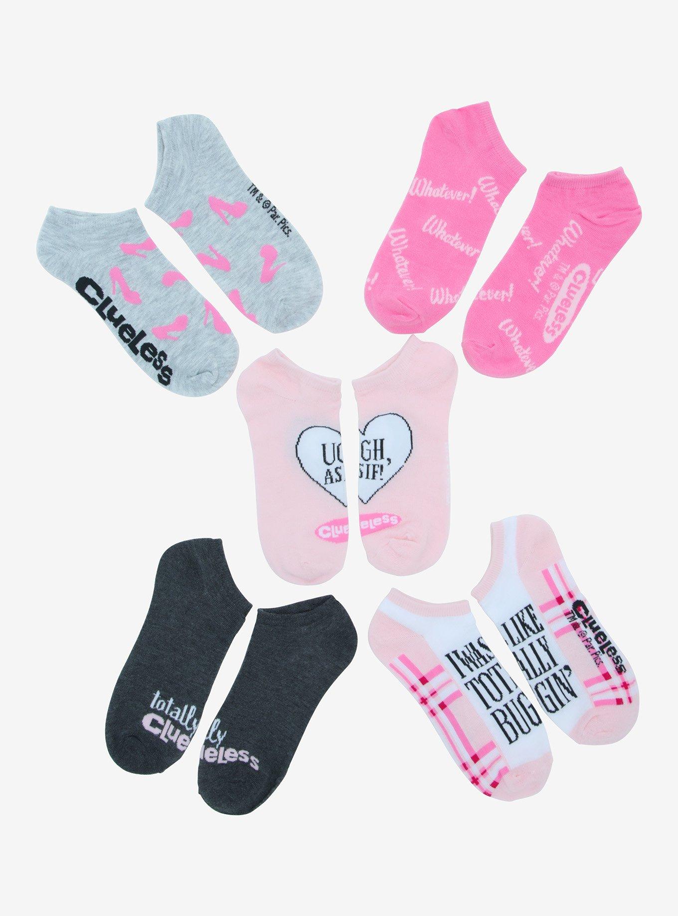 Hot Topic Mean Girls Quotes No-Show Socks 5 Pair