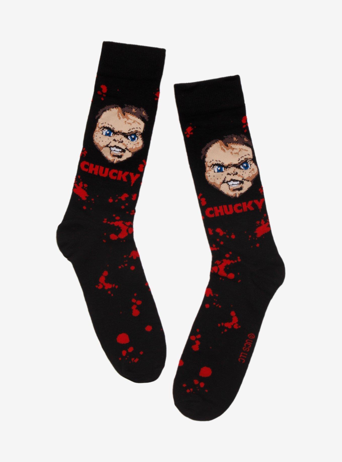 Chucky Blood Splatter Crew Socks, , hi-res