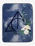 Harry Potter Deathly Hallows Floral Throw Blanket, , hi-res