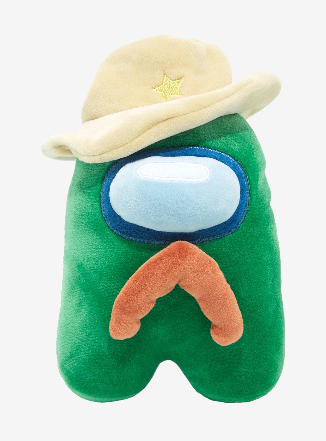 Among Us Green Cowboy Hat & Mustache Crewmate Plush, , hi-res