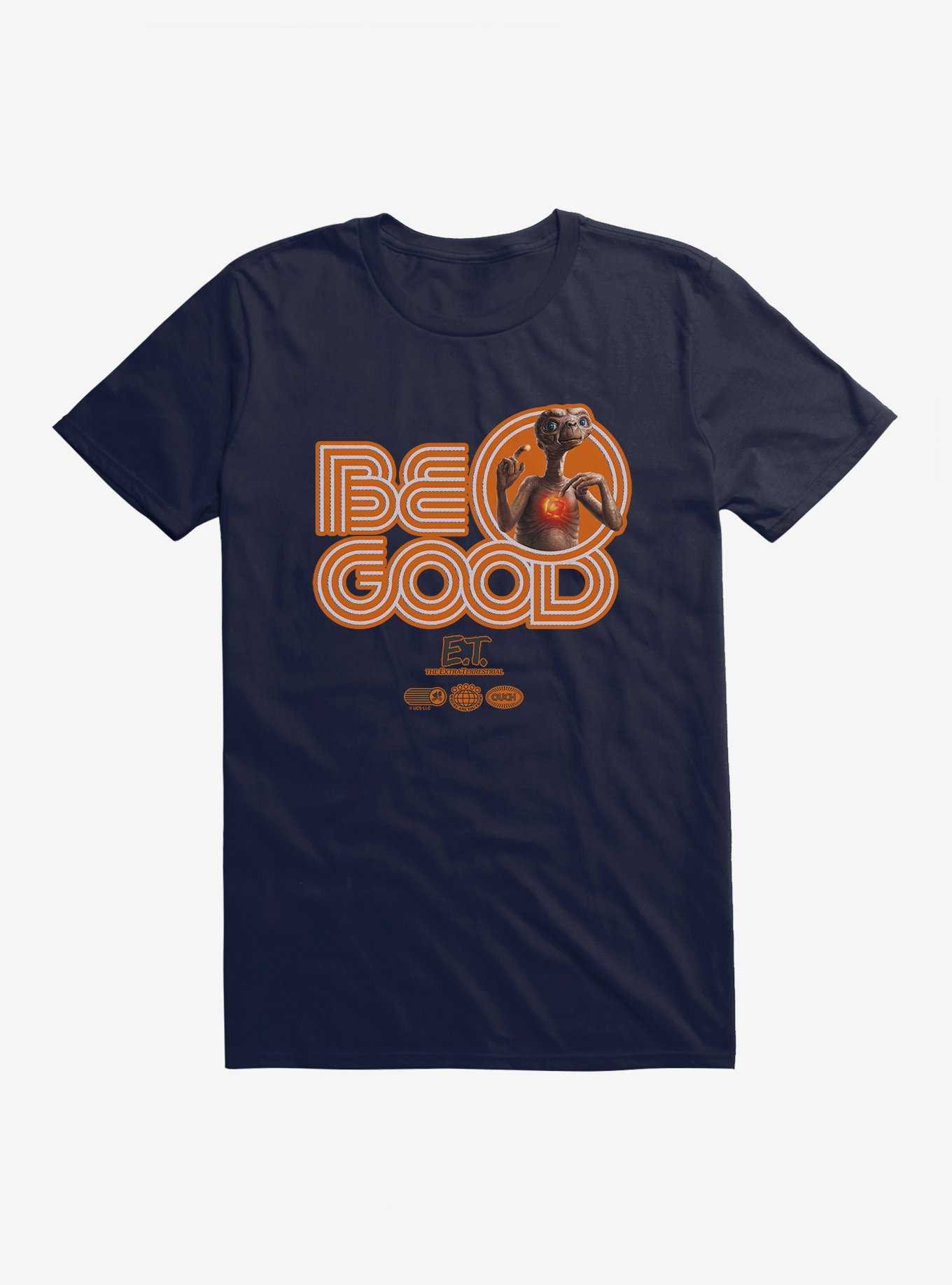 E.T. 40th Anniversary Be Good Bold Striped Font Orange T-Shirt, , hi-res