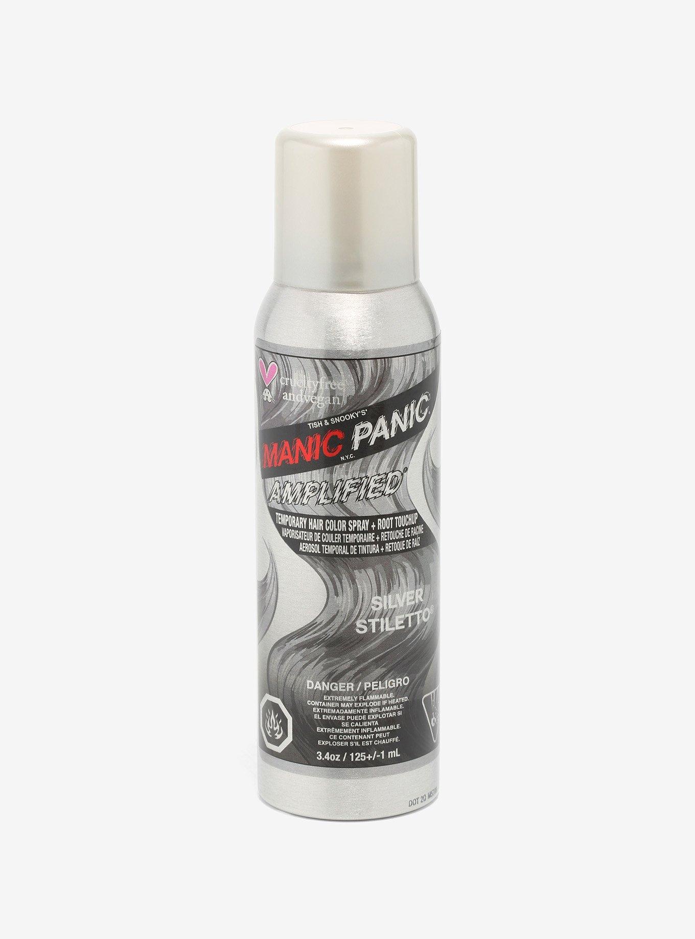 Manic Panic Amplified Silver Stiletto Silver Hair Color Spray | Hot Topic