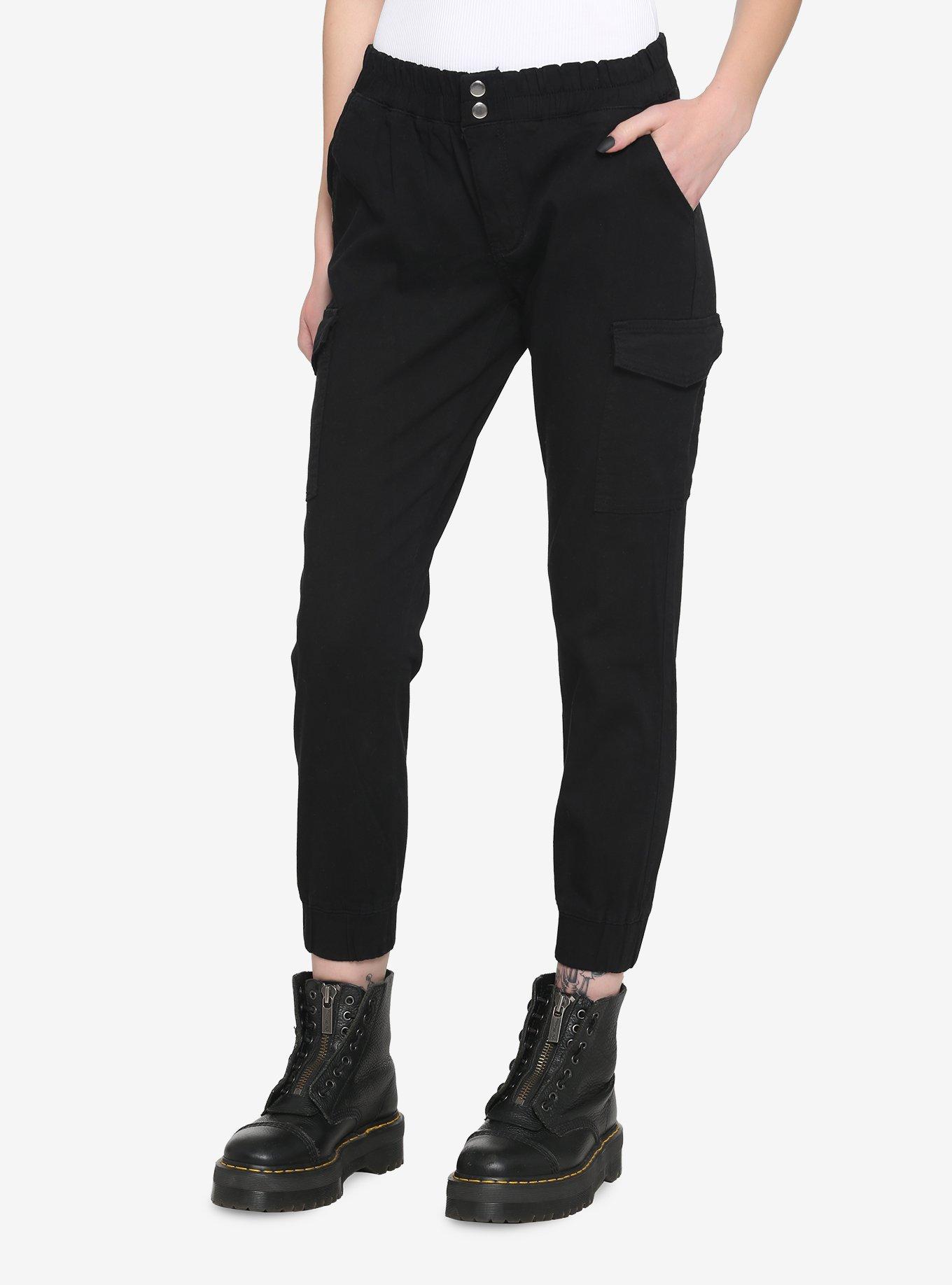 Black Cargo Jogger Pants Hot Topic