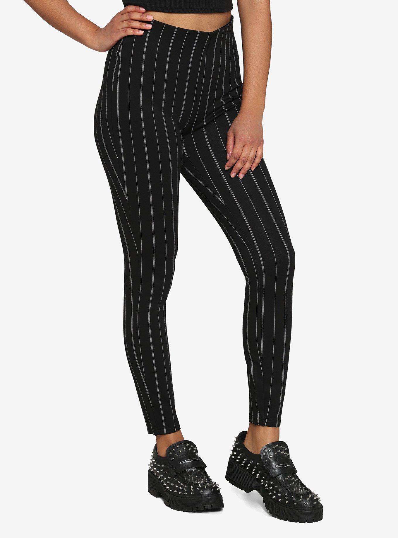 Black pinstripe hotsell high waisted leggings