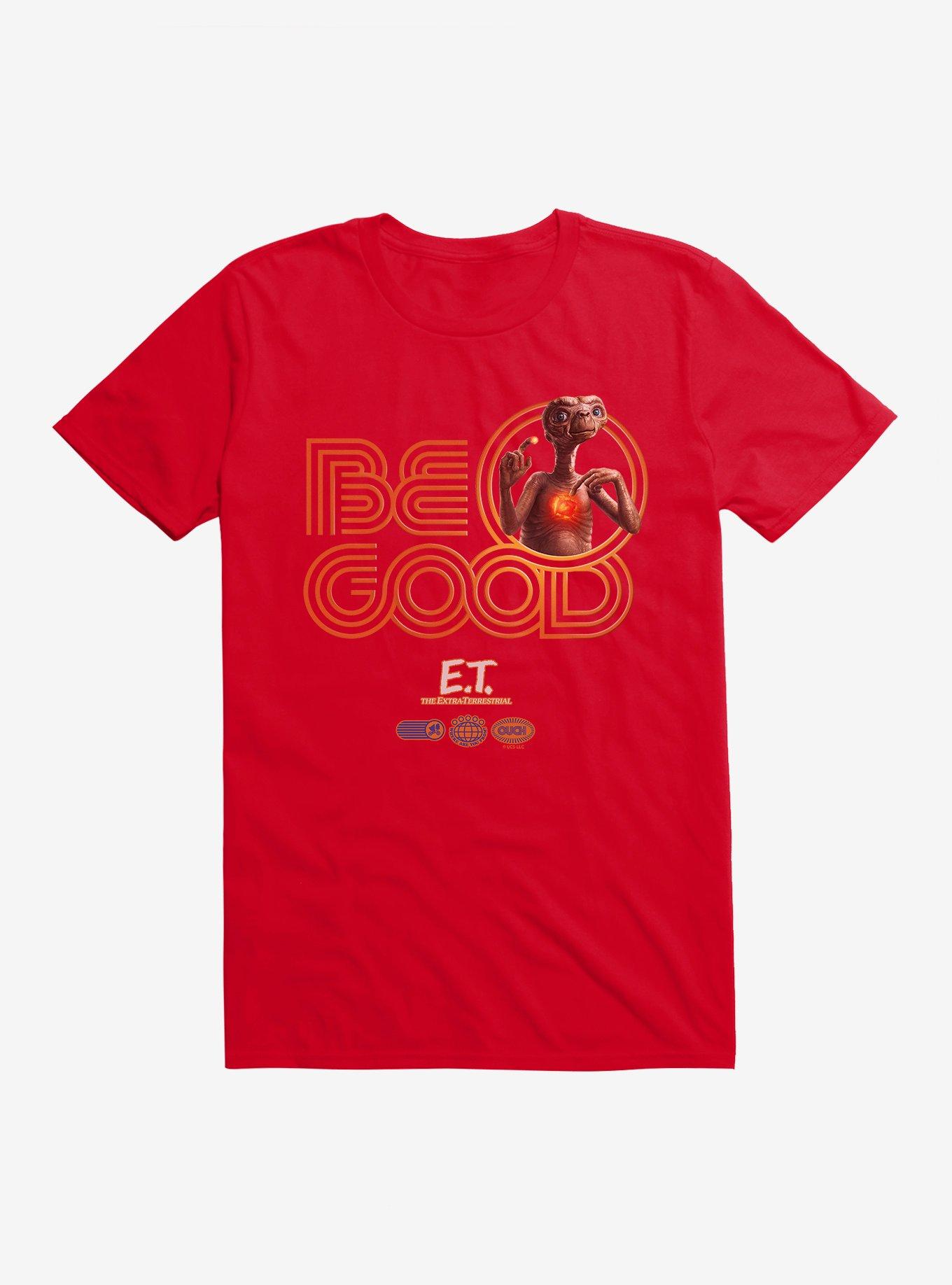 E.T. 40th Anniversary Be Good Striped Font Orange T-Shirt