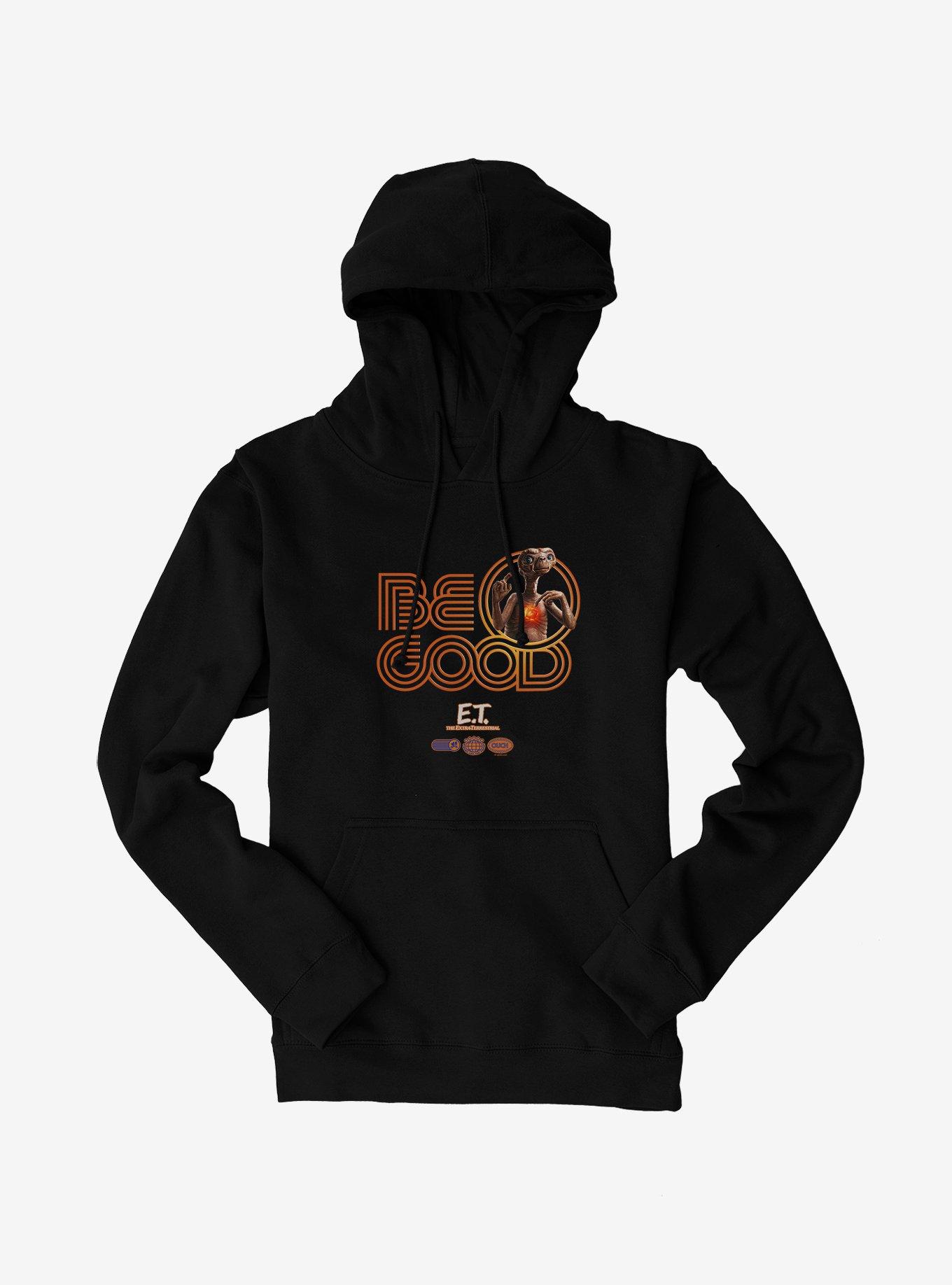 E.T. 40th Anniversary Be Good Striped Font Orange Hoodie, , hi-res