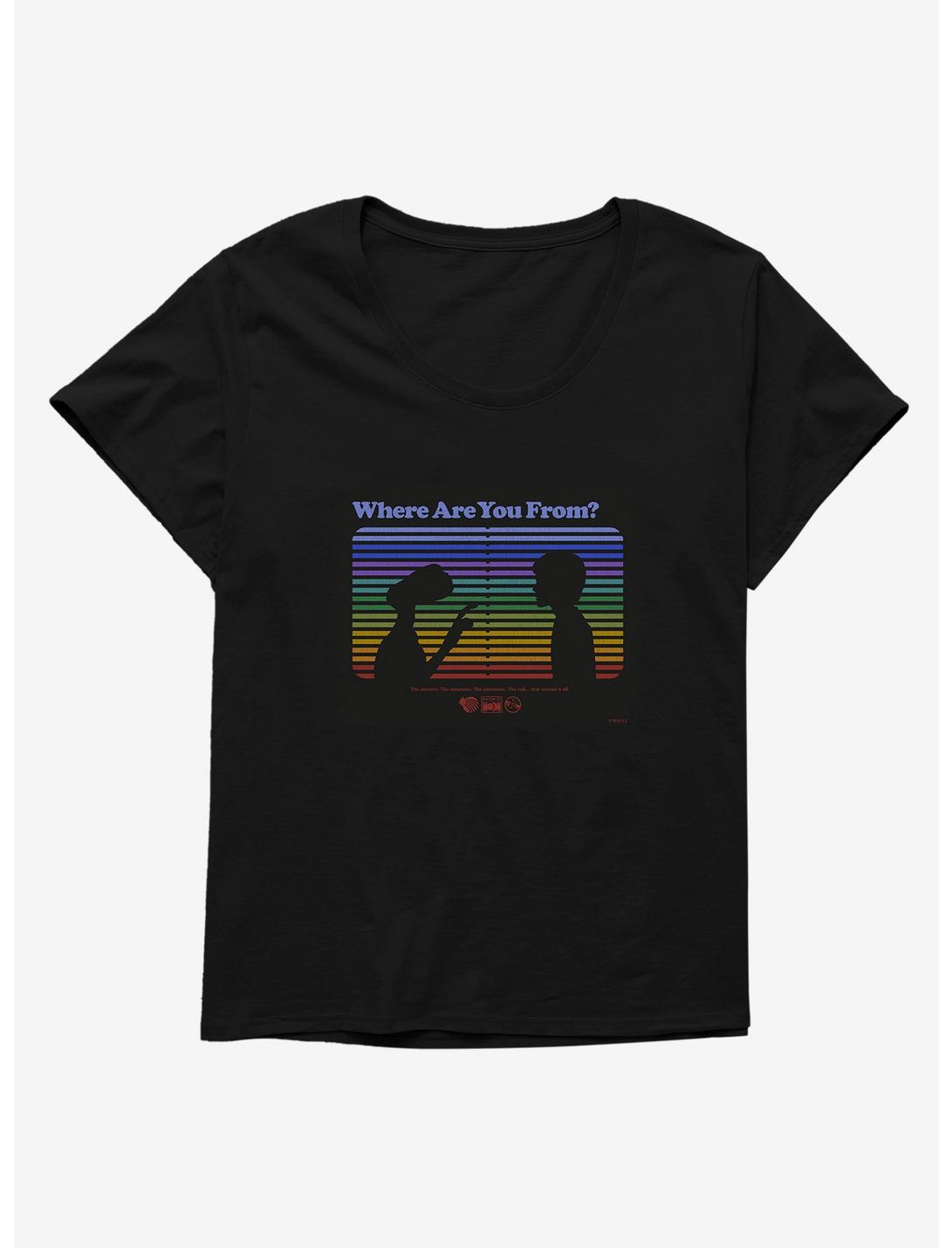 E.T. 40th Anniversary Where Are You From E.T And Elliott Silhouette Womens T-Shirt Plus Size, , hi-res
