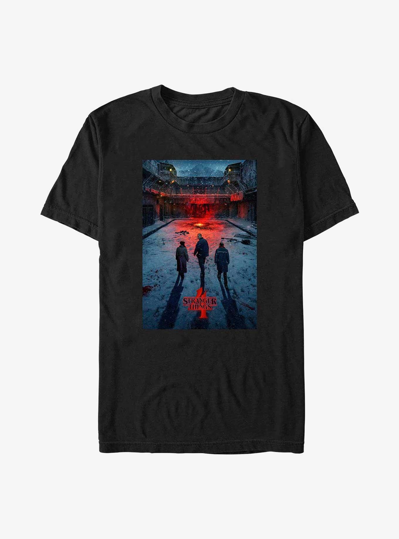 Stranger Things Russia Poster T-Shirt, BLACK, hi-res