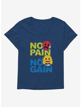 Emoji No Pain No Gain Womens T-Shirt Plus Size, , hi-res