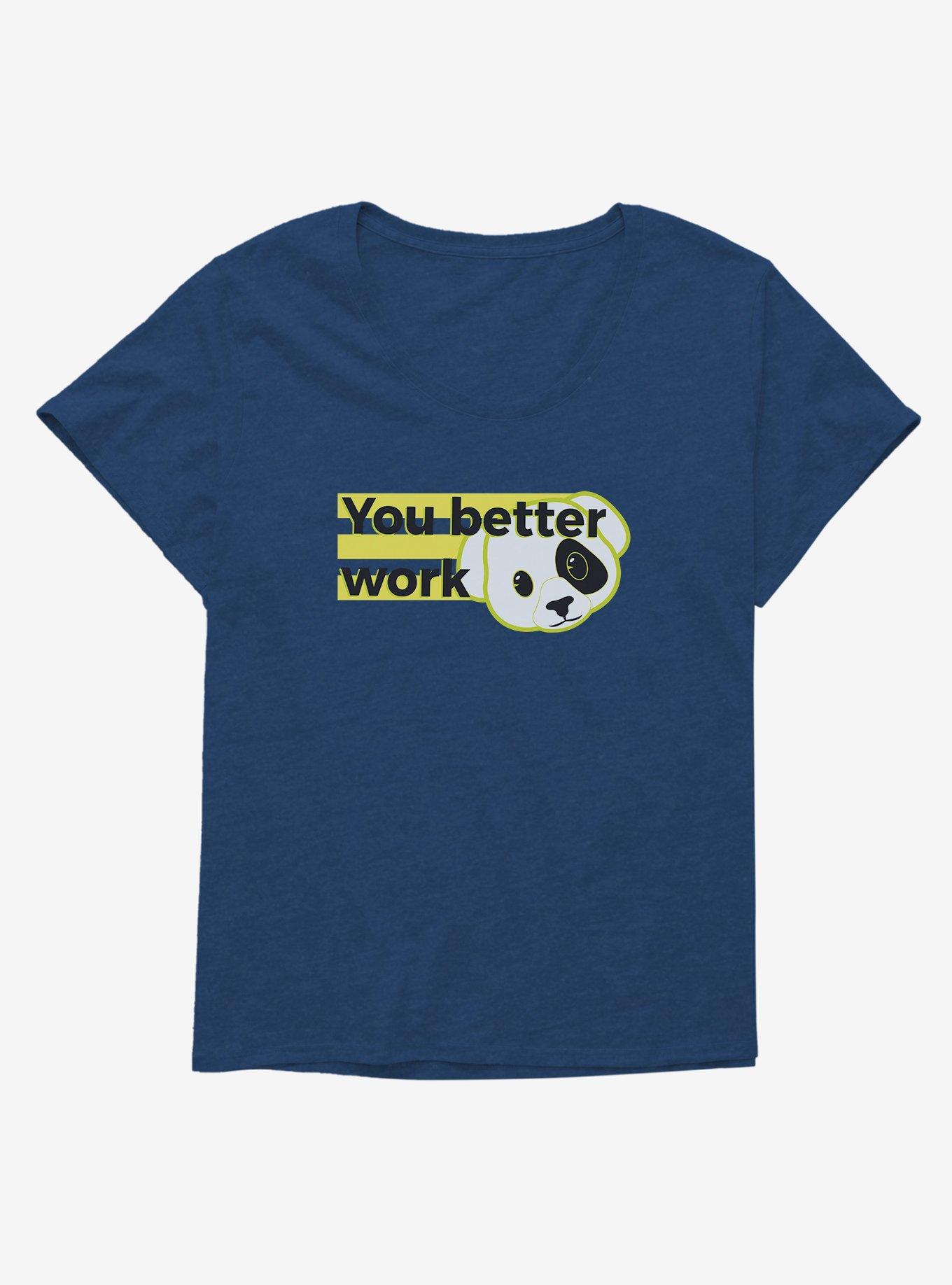 Emoji You Better Work Womens T-Shirt Plus Size, , hi-res