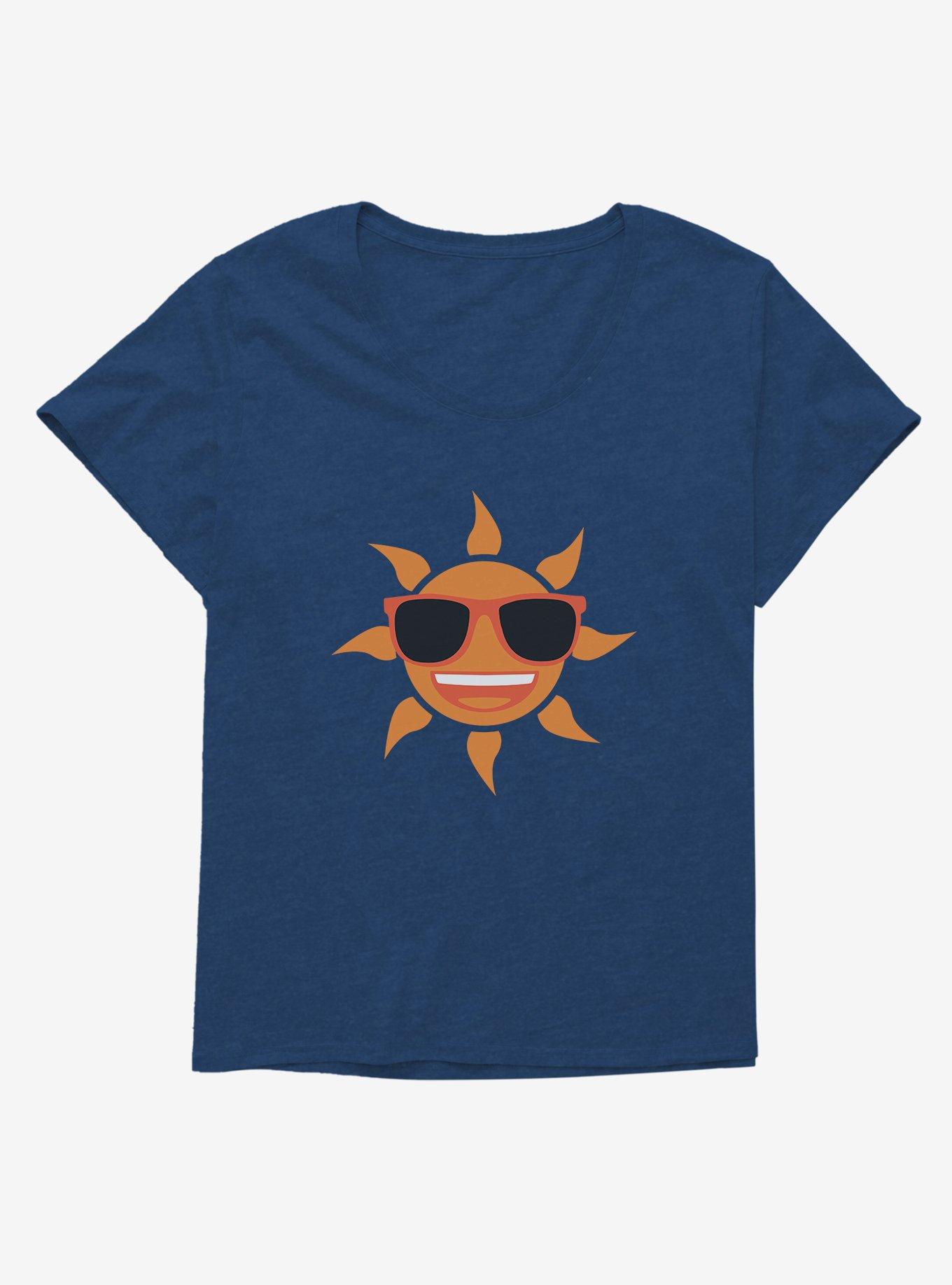 Emoji Cool Sun Emoji Womens T-Shirt Plus Size, , hi-res