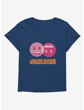 Emoji Dualism Womens T-Shirt Plus Size, , hi-res