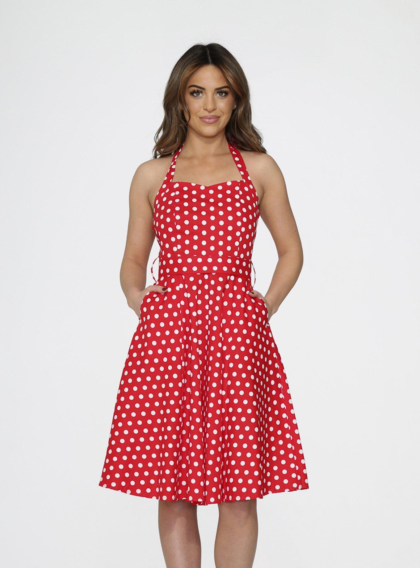 White polka outlet dot skater dress