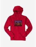 E.T. 40th Anniversary Where Are You From E.T And Elliott Silhouette Hoodie, RED, hi-res
