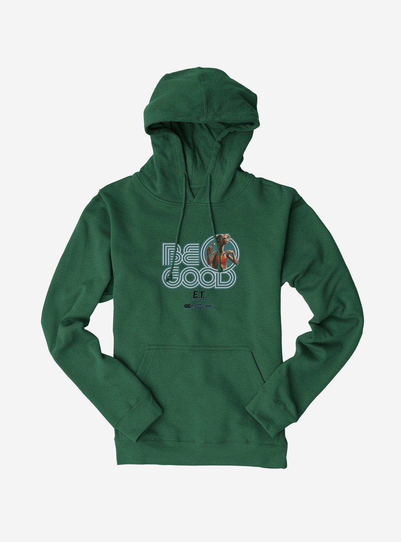 E.T. 40th Anniversary Be Good Bold Striped Font Teal Hoodie, , hi-res