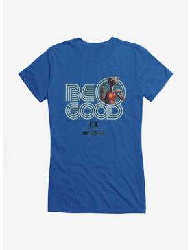 E.T. 40th Anniversary Be Good Bold Striped Font Teal Girls T-Shirt, ROYAL, hi-res