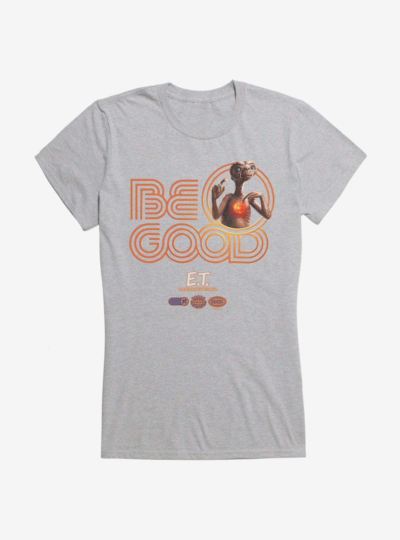 E.T. 40th Anniversary Be Good Striped Font Orange Girls T-Shirt, , hi-res