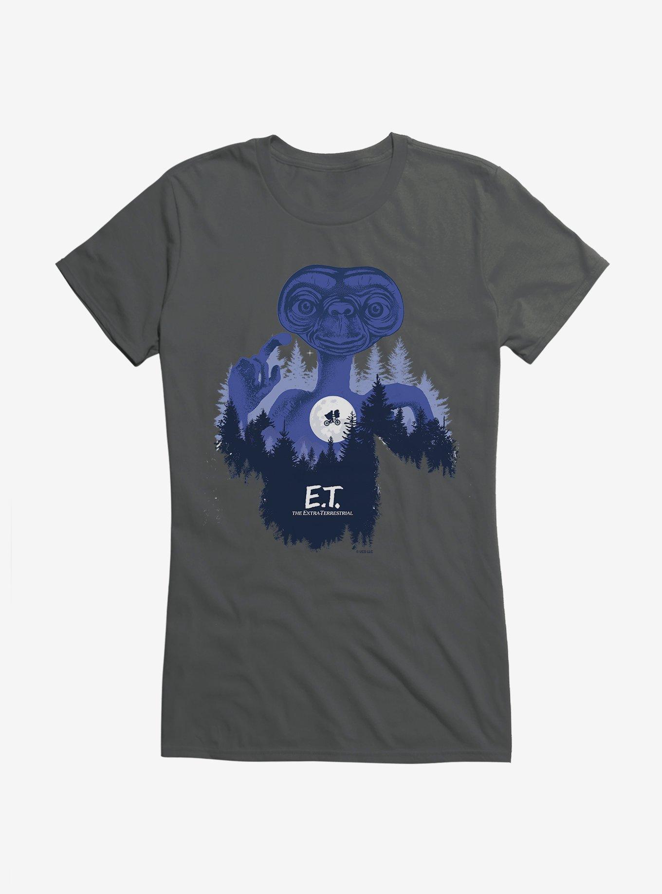 E.T. 40th Anniversary Flying Bicycle In Woods Graphic Girls T-Shirt, , hi-res