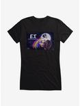 E.T. 40th Anniversary Flying Bicycle Rainbow Flight Girls T-Shirt, BLACK, hi-res