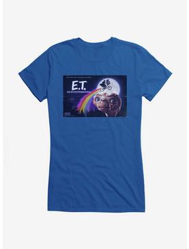 E.T. 40th Anniversary Flying Bicycle Rainbow Flight Girls T-Shirt, ROYAL, hi-res