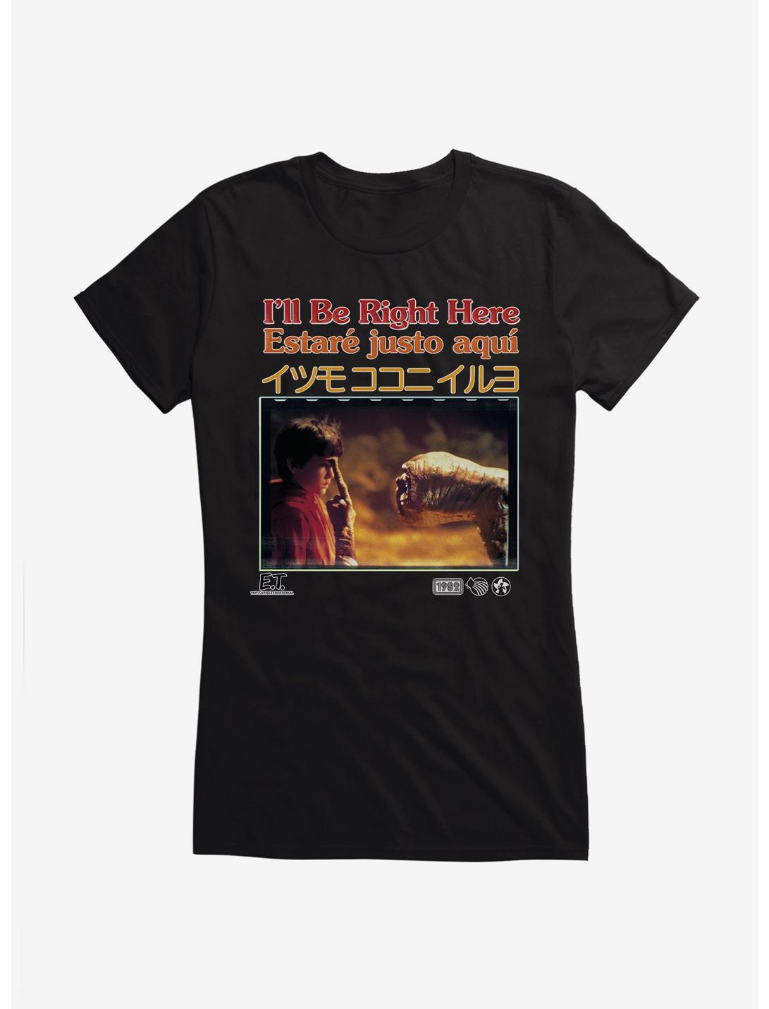 E.T. 40th Anniversary I'll Be Right Here Multi Language Movie Still Girls T-Shirt, , hi-res