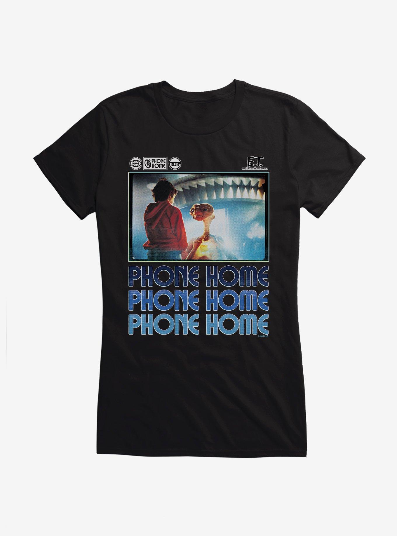 E.T. 40th Anniversary Phone Home Movie Still Girls T-Shirt, BLACK, hi-res
