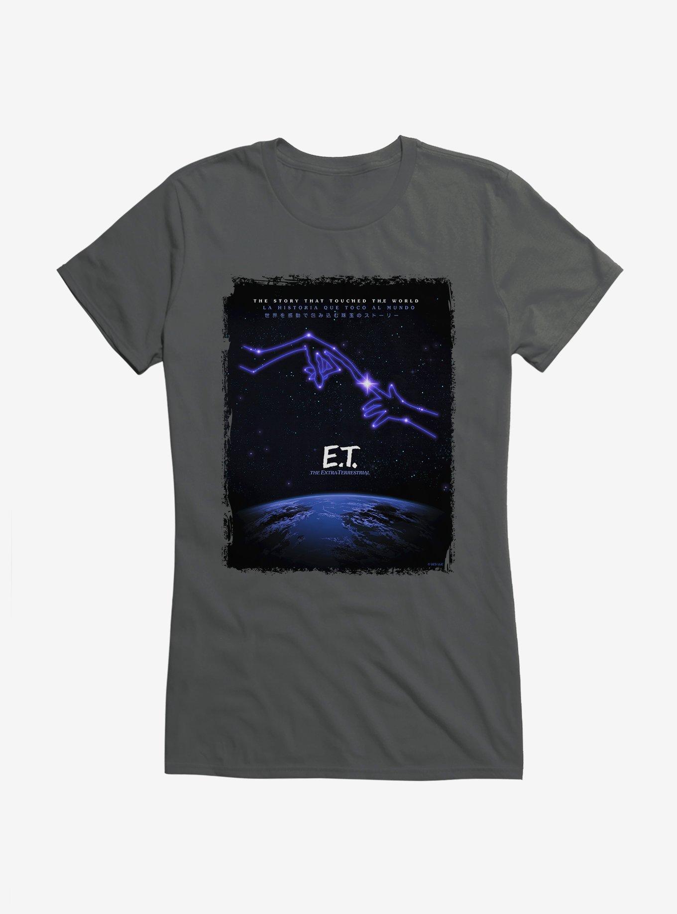 E.T. 40th Anniversary The Story That Touched The World Girls T-Shirt, CHARCOAL, hi-res