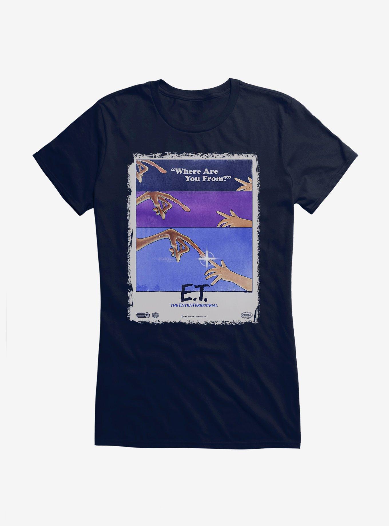 E.T. 40th Anniversary Where Are You From Girls T-Shirt, NAVY, hi-res