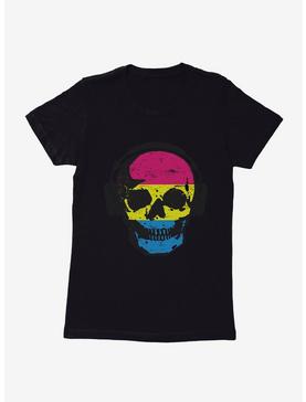 ICreate Pride Pansexual Flag Skull With Headphones T-Shirt, , hi-res
