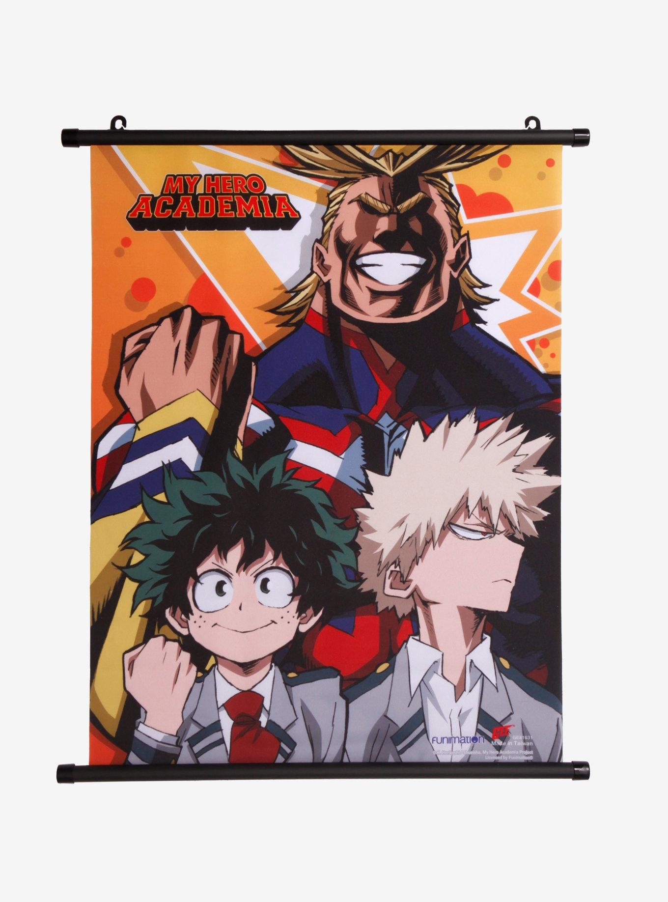 My Hero Academia Deku Bakugo All Might Wall Scroll, , hi-res