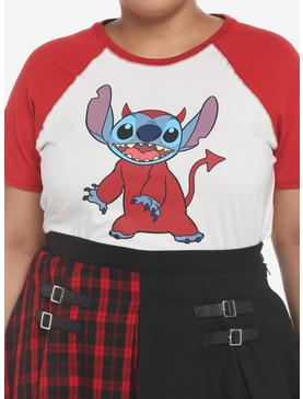 Her Universe Disney Lilo & Stitch Devil Girls Raglan Baby T-Shirt Plus Size, , hi-res