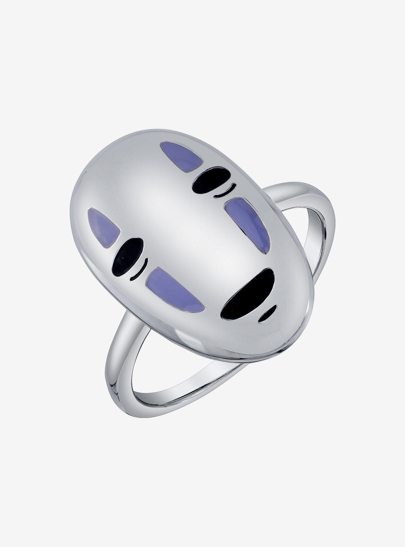 Studio Ghibli X RockLove Spirited Away No-Face Ring, SILVER, hi-res